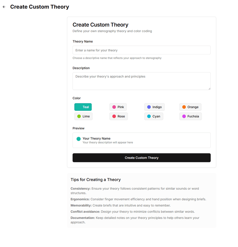 Steno Briefs Create Theory