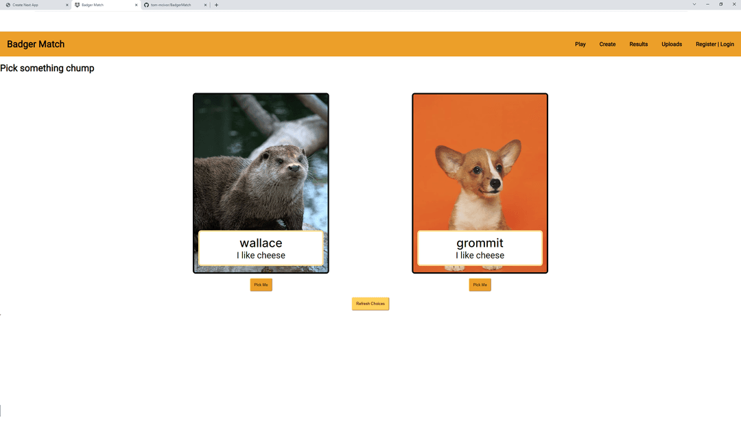 BadgerMatch Game