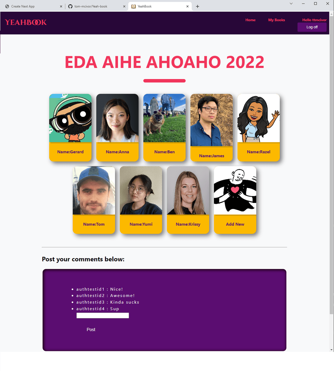 YeahBook Profile